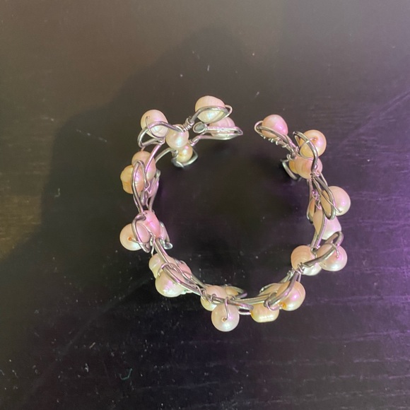 Freshwater Pearl Handmade Cuff Bracelet - Picture 3 of 6